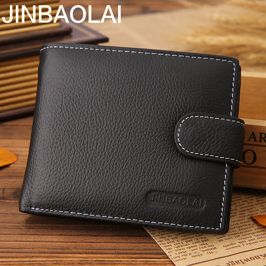 Men's Leather Short Vintage Zipper Pocket Men's Wallets