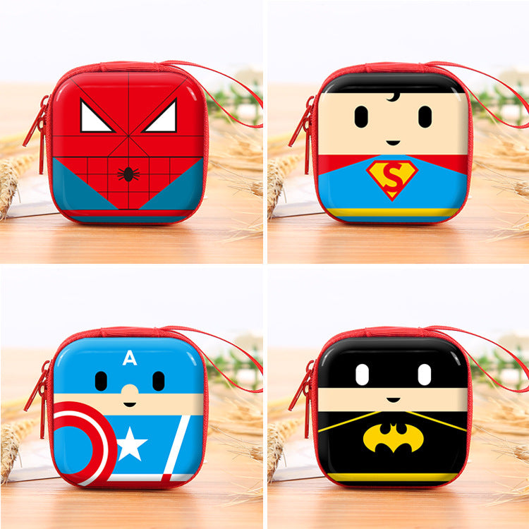 Cute Ornament Headset Cable Zipper Iron Coin Purses