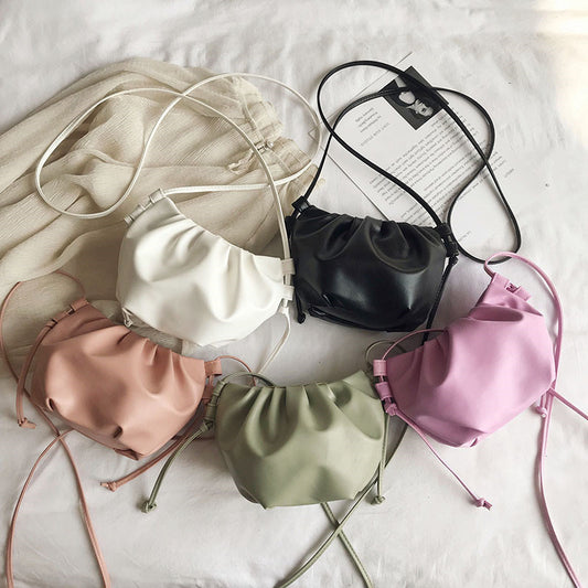 Women's Pleated Versatile Korean Style Trendy Shoulder Bags