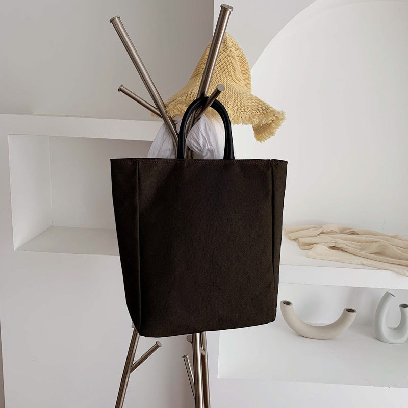 Simple Canvas Female Temperament White-collar Worker Handbags