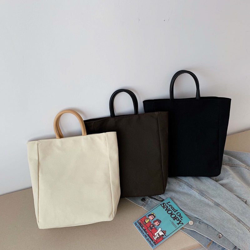 Simple Canvas Female Temperament White-collar Worker Handbags