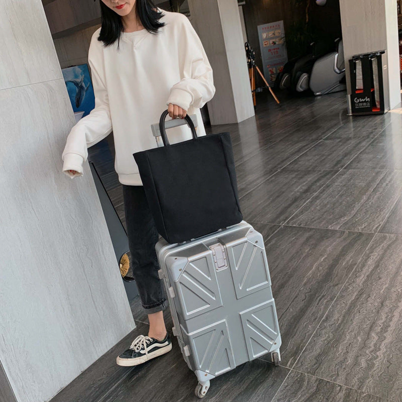 Simple Canvas Female Temperament White-collar Worker Handbags