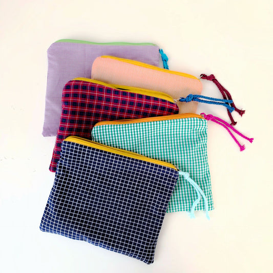 Storage File Contrast Color Colorful Cotton Cosmetic Bags