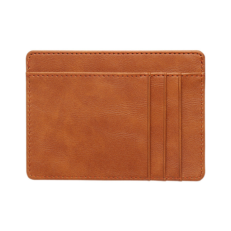 Men's Leather Degaussing Bank Protective Cover Lightweight Card Holder