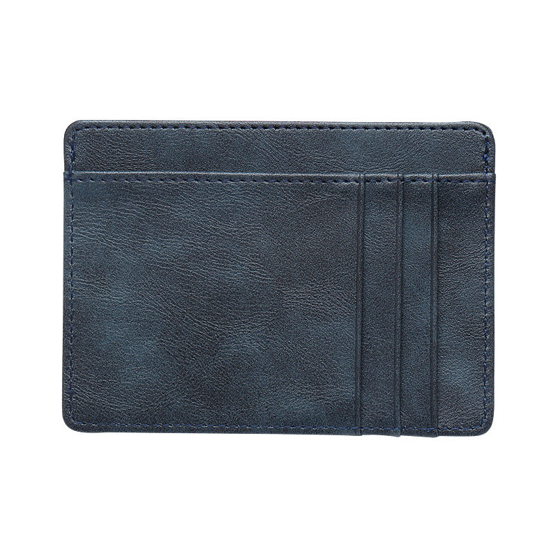 Men's Leather Degaussing Bank Protective Cover Lightweight Card Holder