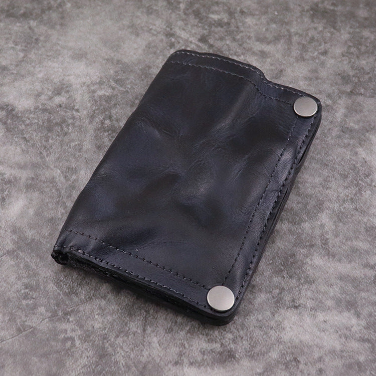 Men's First Layer Retro Long Type Multiple Men's Wallets