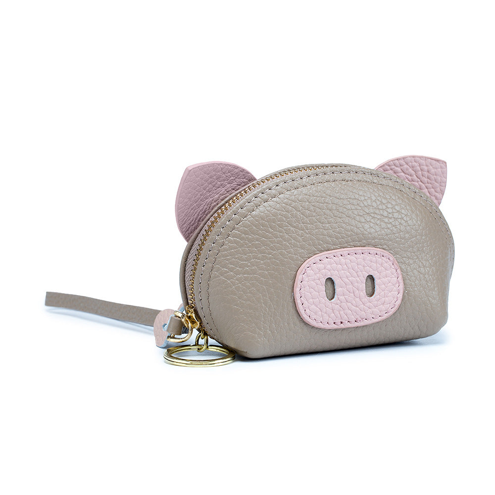 Women's Cute Pendant Cartoon Mini Hand Genuine Coin Purses