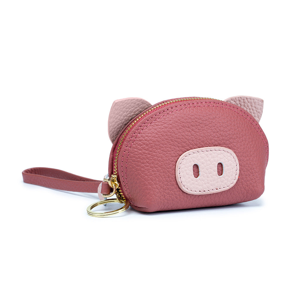 Women's Cute Pendant Cartoon Mini Hand Genuine Coin Purses