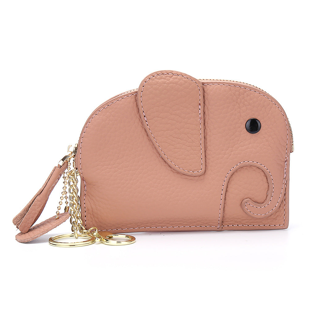 Women's Thin Personalized Fashion Mini Soft Cowhide Cute Style Coin Purses