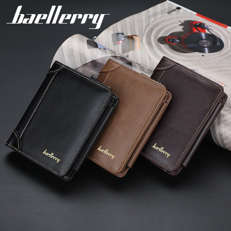 Men's Short Green Trendy Multi Slots High Men's Wallet