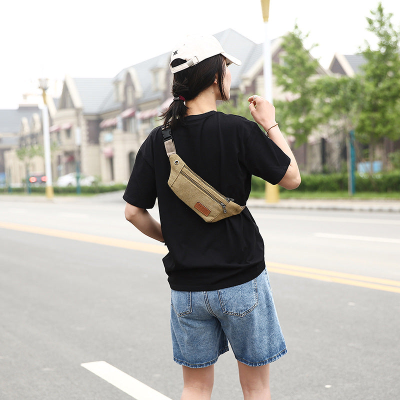 Men's Multifunctional Cycling Running Canvas Invisible Fashion Men's Waist Packs