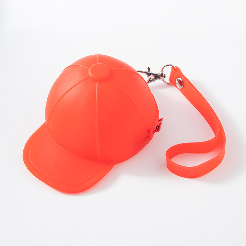 Cartoon Candy Color Baseball Cap Mini Hat Silicone Coin Purses