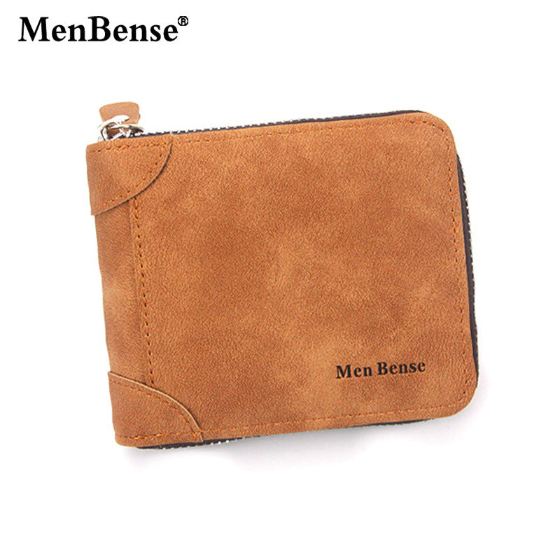 Men's Versatile Short Fashion Business Zipper Men's Wallets