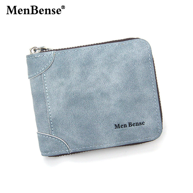 Men's Versatile Short Fashion Business Zipper Men's Wallets