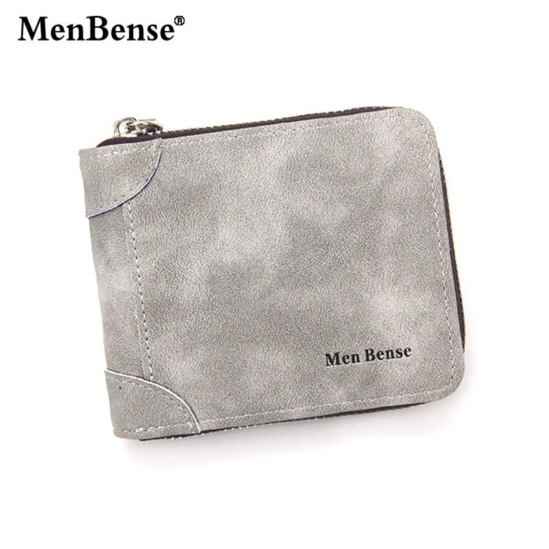 Men's Versatile Short Fashion Business Zipper Men's Wallets