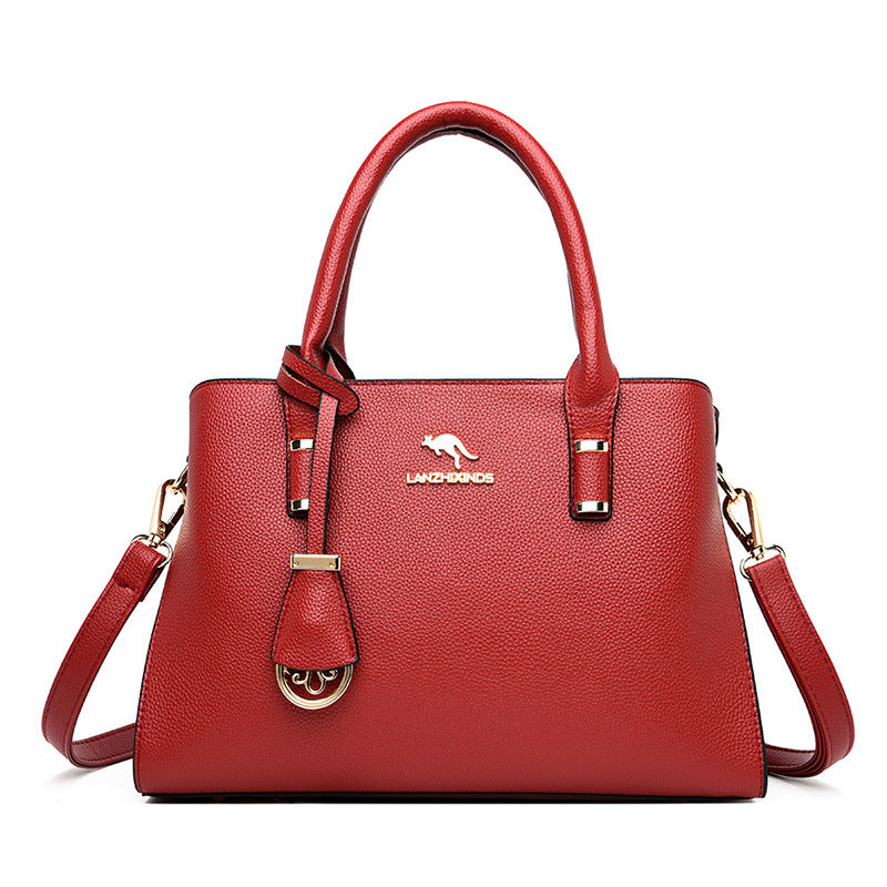 Women's Kangaroo Mother Soft Leather Versatile Handbags