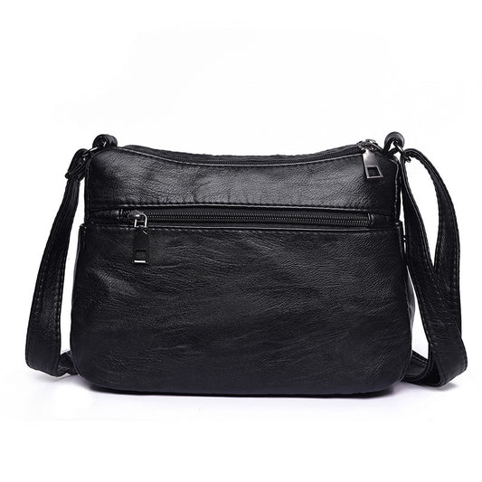 Women's Mom Washed Soft Leather Pouches Versatile Crossbody Bags