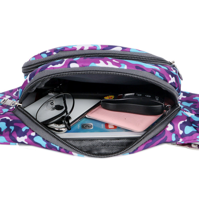 Women's & Men's & Mobile Waterproof Spring Nylon Printed Men's Waist Packs