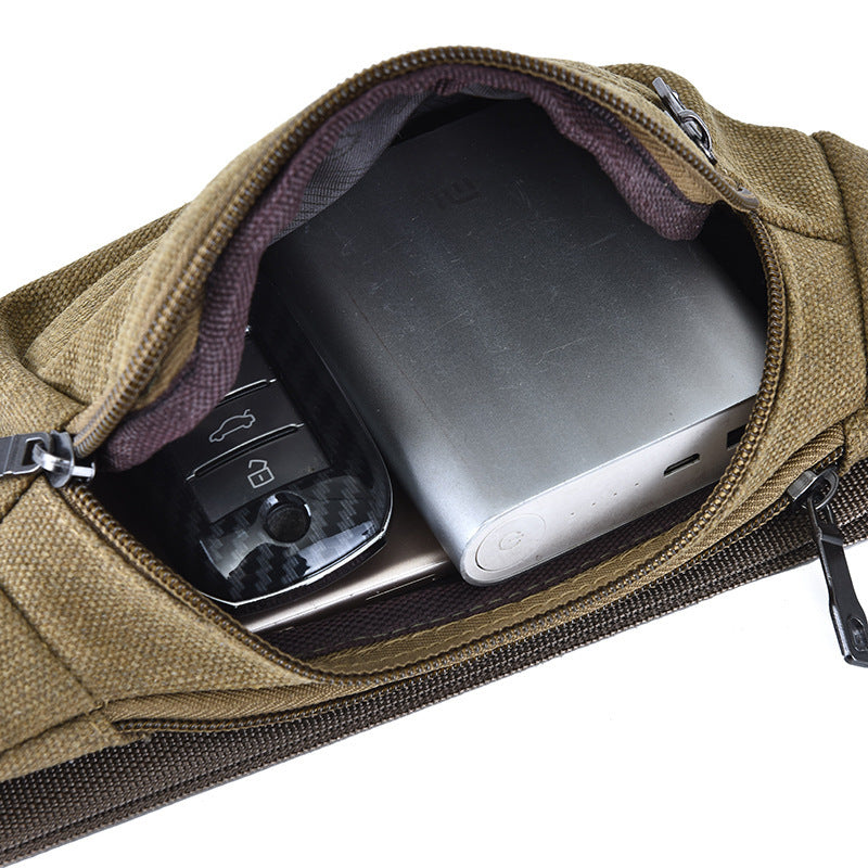 Women's & Men's & For Canvas Inch Mobile Running Leisure Men's Waist Packs