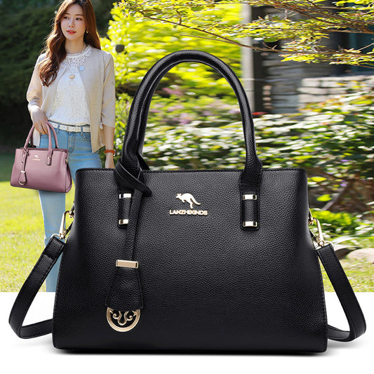 Women's Kangaroo Mother Soft Leather Versatile Handbags