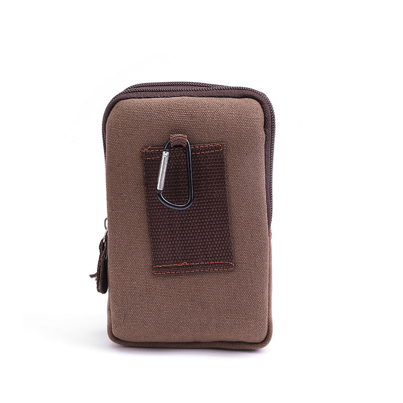 Men's Mobile Canvas Pannier Horizontal Vertical Men's Waist Packs