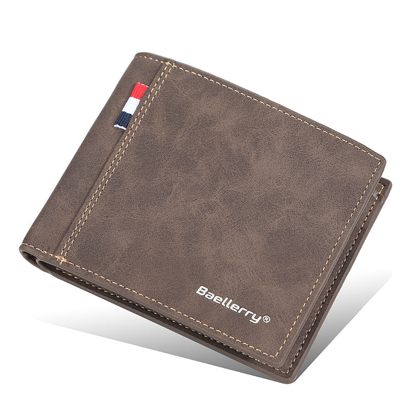 Men's Short Multiple Slots Fashion Green Thin Men's Wallets