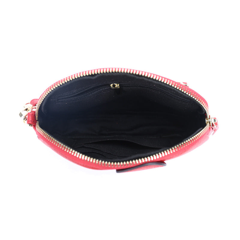 Women's First Layer Cowhide Cute Creative Mini Elephant Long Mobile Genuine Handbags