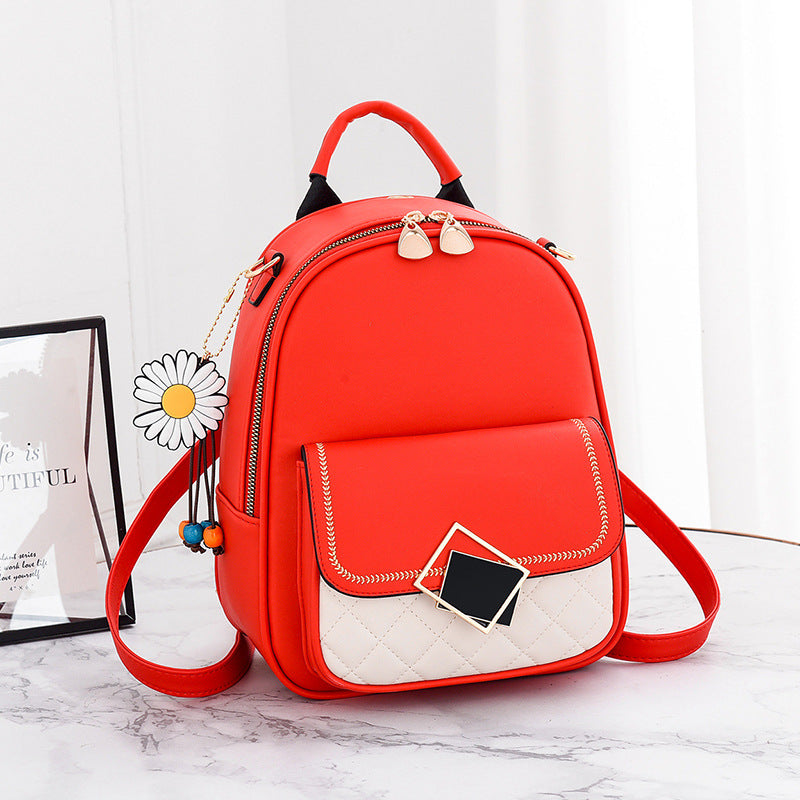 Women's Korean Style Fashionable Trendy Leather Backpacks