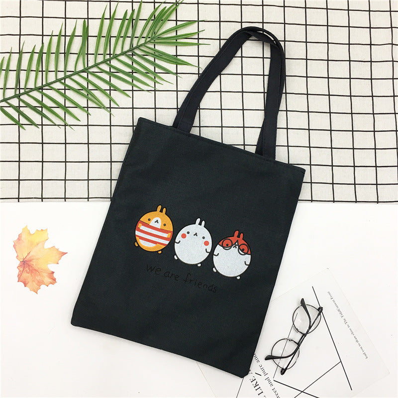 Women's Canvas Creative Korean Artistic Tuition Handbags