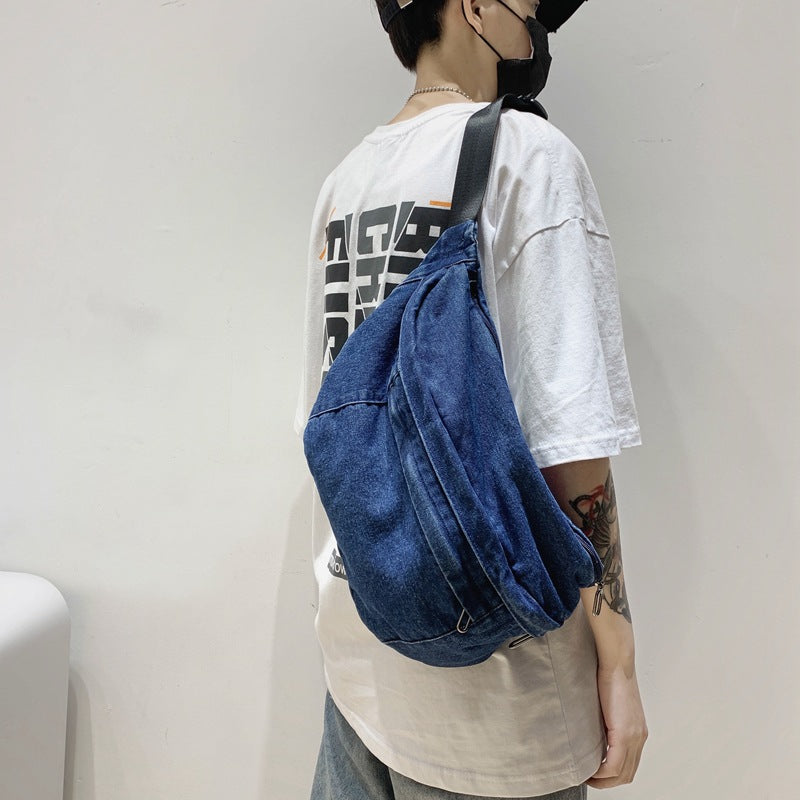 Women's Denim Large Capacity Literary Style Single Street Women's Messenger Bag