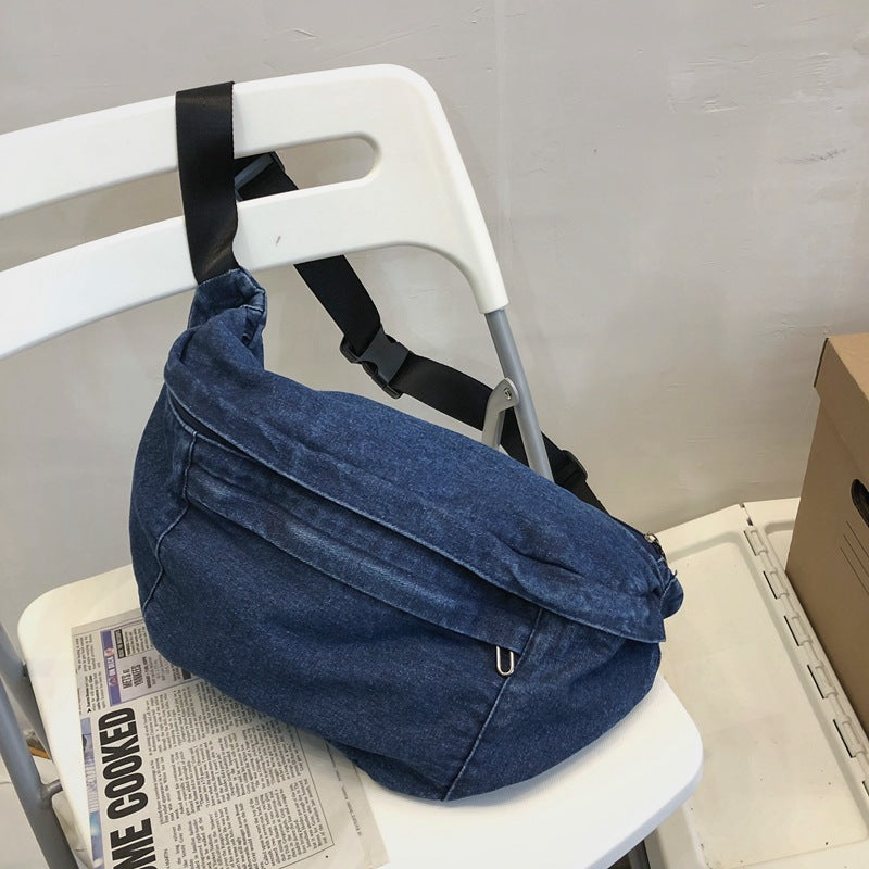 Women's Denim Large Capacity Literary Style Single Street Women's Messenger Bag