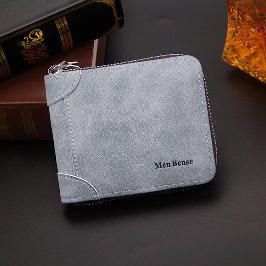 Men's Versatile Short Fashion Business Zipper Men's Wallets