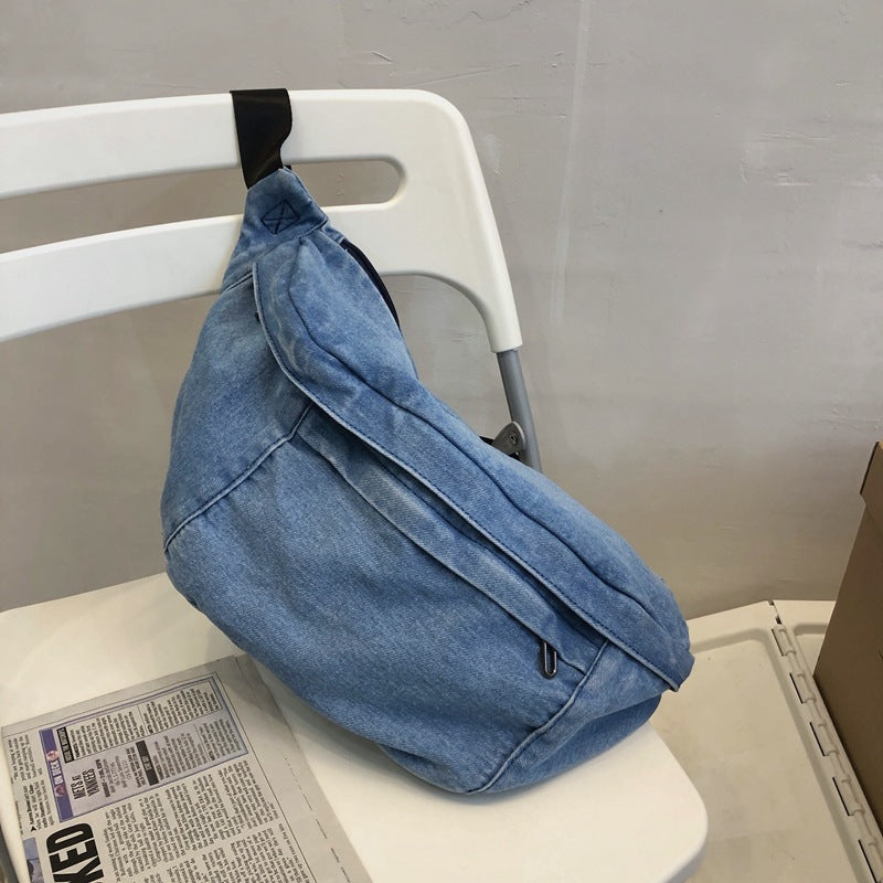 Women's Denim Large Capacity Literary Style Single Street Women's Messenger Bag