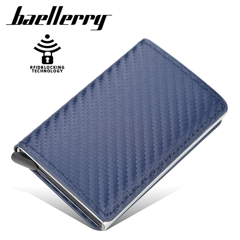 Women's & Men's & Plaid Metal Aluminum Box Automatic Card Holder