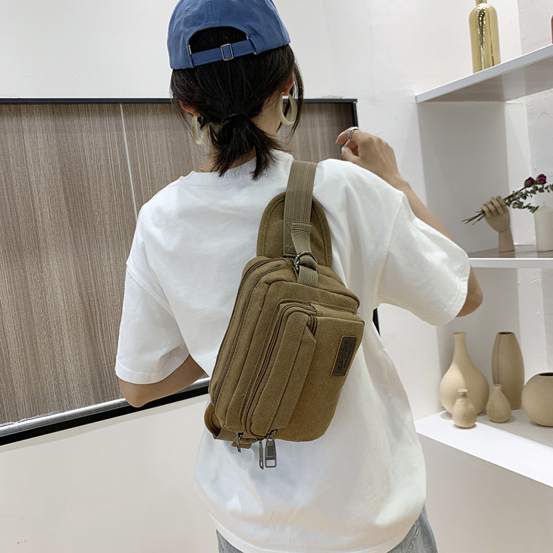 Men's Can Order Canvas Stall Cash Men's Waist Packs