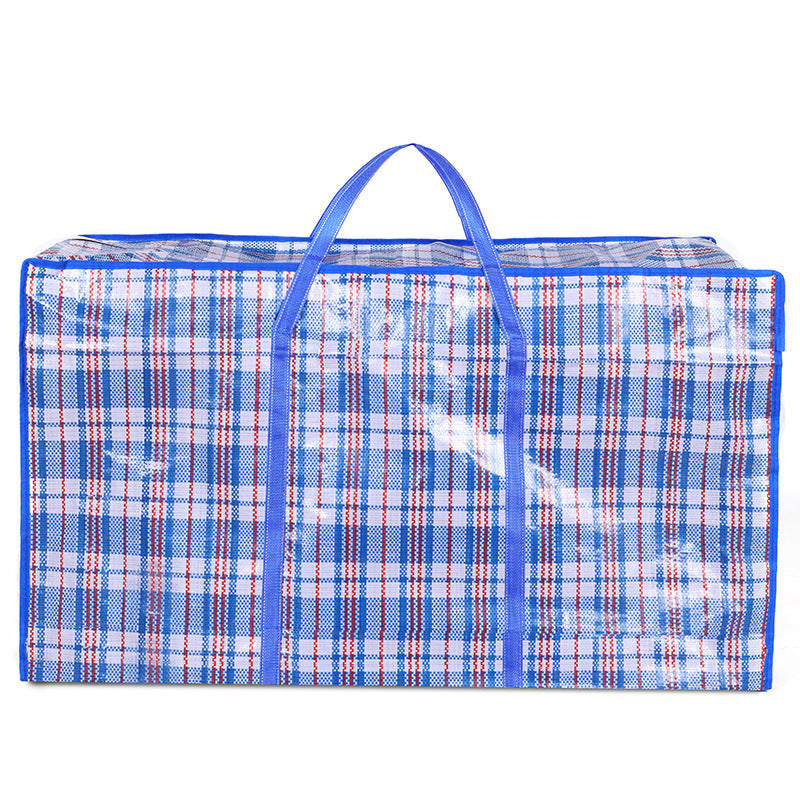 Moving Large Capacity Thickened Plaid Packing Coated Buggy Cotton Travel Bags