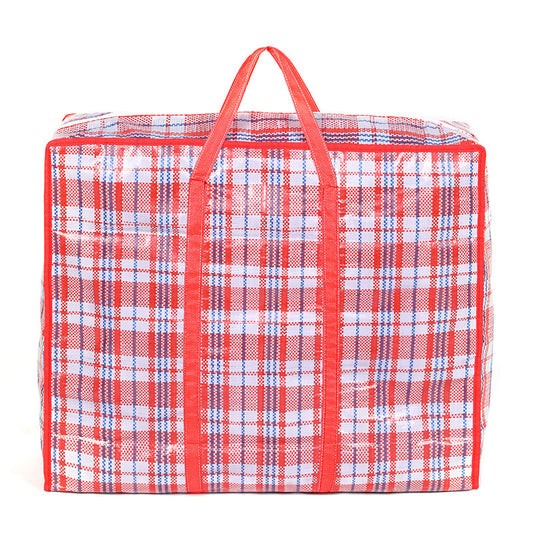 Moving Large Capacity Thickened Plaid Packing Coated Buggy Cotton Travel Bags