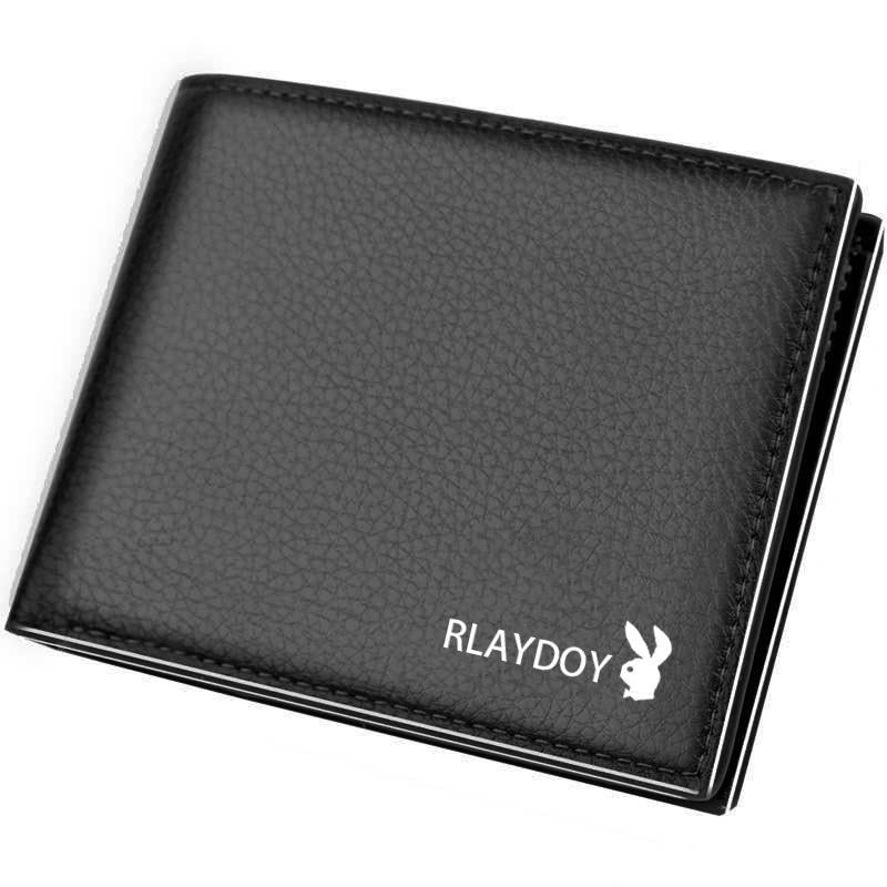 Men's License Litchi Pattern Oil Edge Built-in Men's Wallet