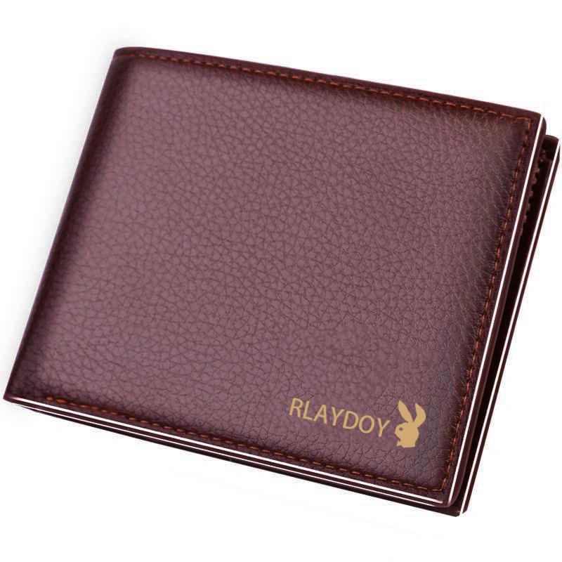 Men's License Litchi Pattern Oil Edge Built-in Men's Wallet