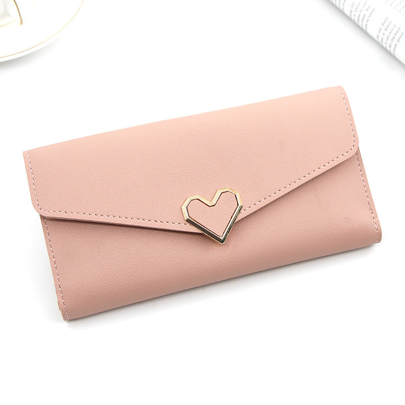 Women's Plain Heart-shaped Long Multiple Slots Mobile Buckle