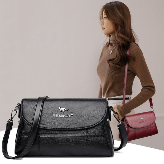 Women's Fashionable Rivet Hand-held Mother Soft Leather Bags