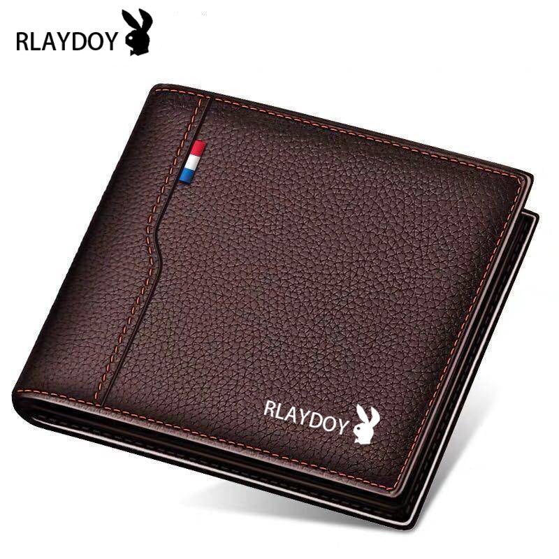 Men's License Litchi Pattern Oil Edge Built-in Men's Wallet