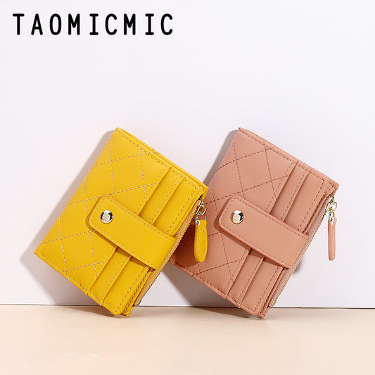 Zipper Korean Style Multiple Slots Fashion Coin Purses