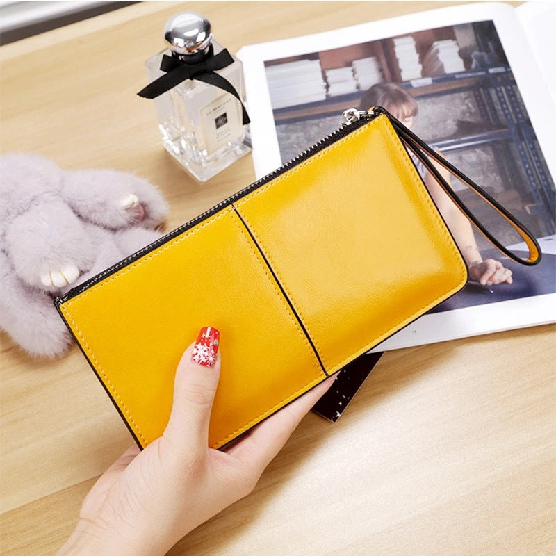 Women's Korean Style Zip Female Long Clutch Multi Ladies Wallets