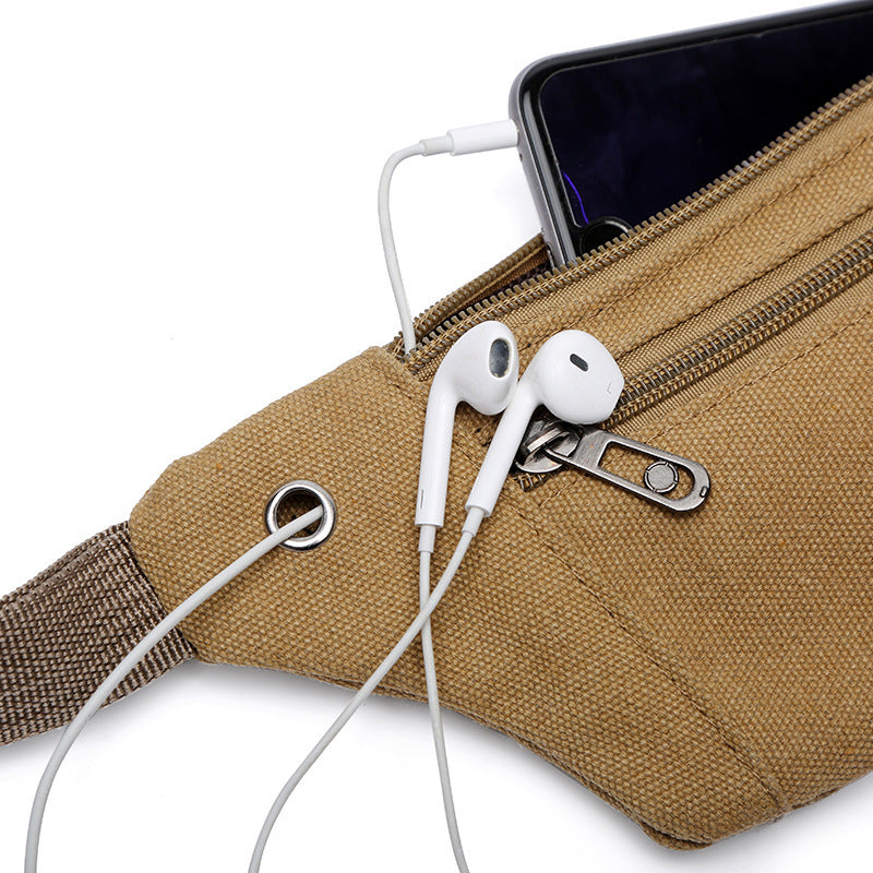 Women's & Men's & Canvas Exercise Running Waterproof Mobile Men's Waist Packs