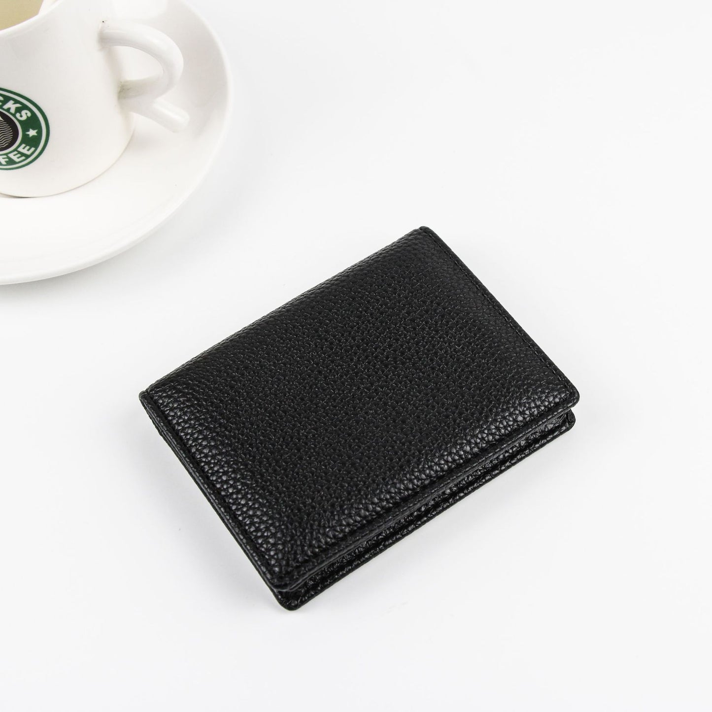 Leisure Business Lychee Pattern Large Capacity Card Holder