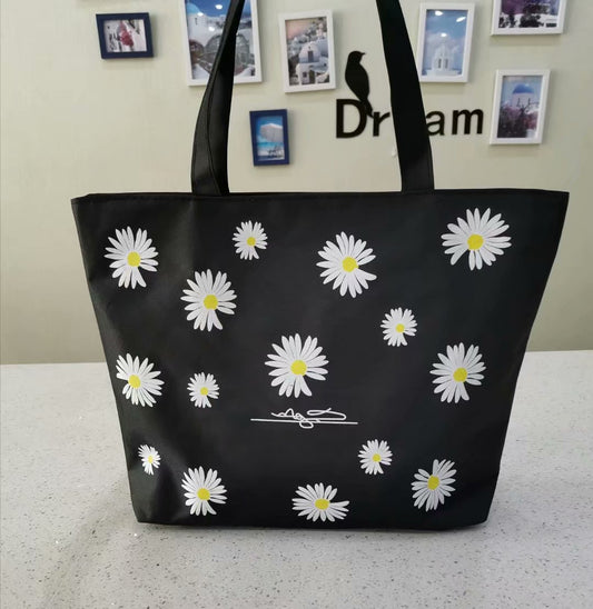 Women's Canvas Large Pattern Shopping Gift Book Shoulder Bags