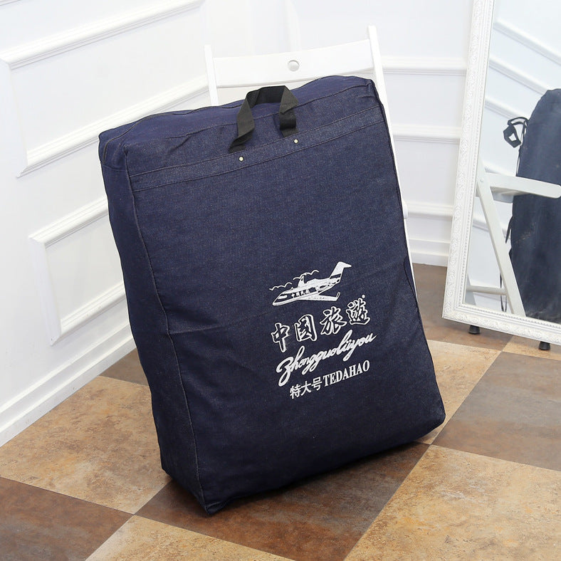 Thickened Denim Portable Moving Waterproof Canvas Luggage