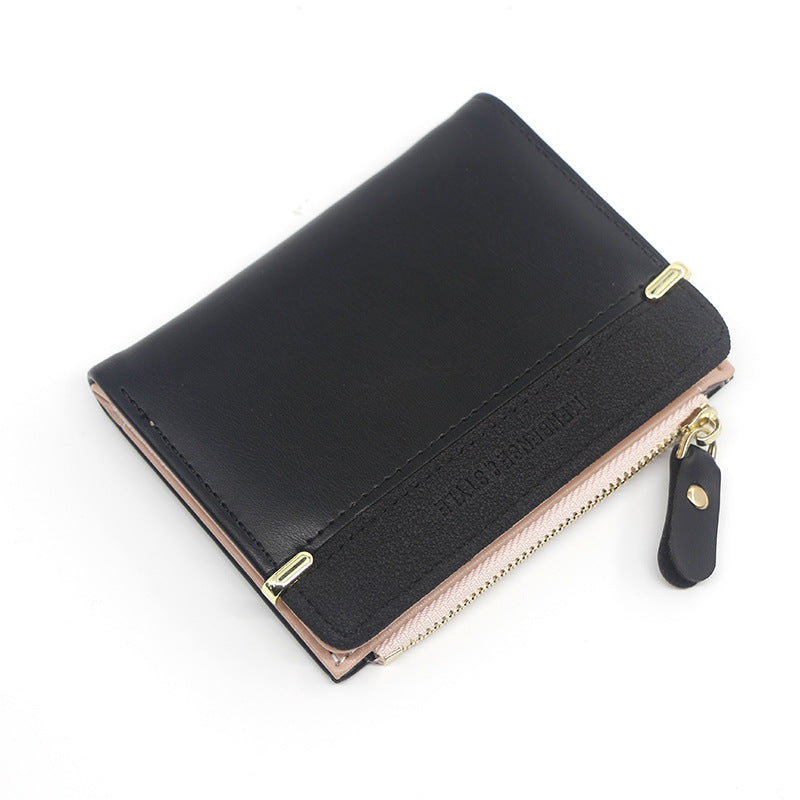 Women's Short Zip Simple Elegant Clutch Coin Purses