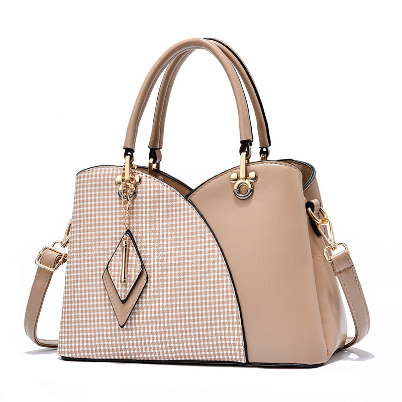 Women's Plaid Fashion Elegant Generous Large Capacity Handbags